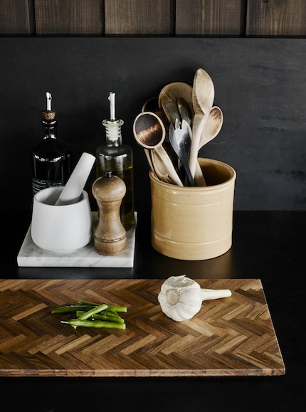 A tray can help with serving and organisation.