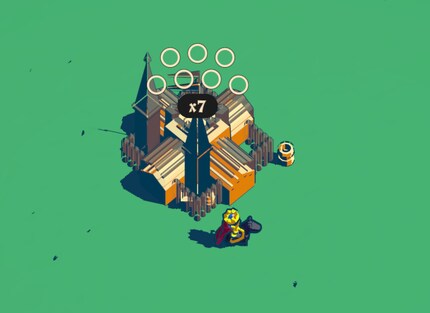 In the tutorial, I build the centre of my castle complex. This is where I learn that I don’t have to take many decisions myself. I could buy an upgrade for seven gold coins.