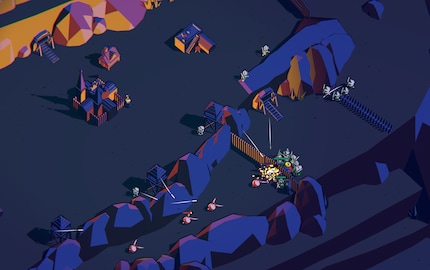 At night, enemies approach my castle. In this picture, my archers are fighting the invaders from a distance. My knights are stopping the enemy at the wooden wall.