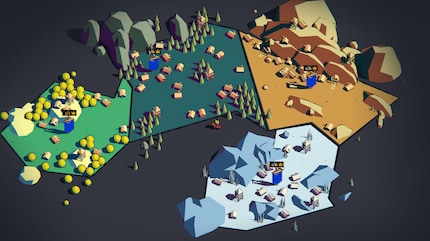 So far, the map is simple, as there are only four levels.