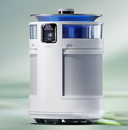 Bei uns kein Thema: Der mobile Luftreiniger Airbot Z2, der an R2D2 erinnert.