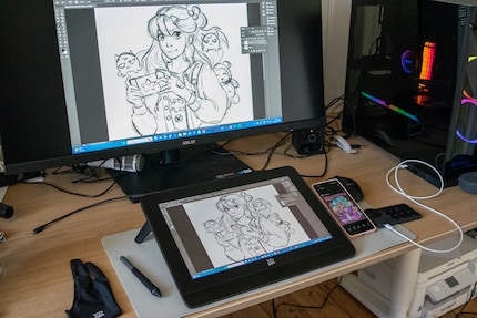 My first sketch with the tablet is ready.