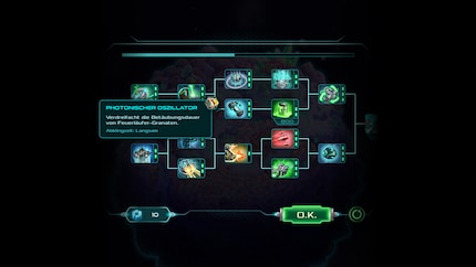 On the research tree, I can score improvements for my weapons and towers