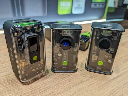 Goui Flash (links) und die Nano 10 Pro und Nano 20 Pro daneben.