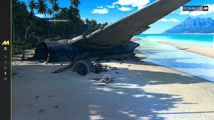 Das virtuelle Oahu ist voller Easter Eggs. Hier habe ich die Trümmerteile des Oceanic Flugs 815 entdeckt. Dem Flugzeug, das in der Kult-Serie Lost abgestürzt ist.