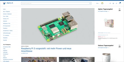 Beim Theme von Digitec ist vieles blau, rot und grau.