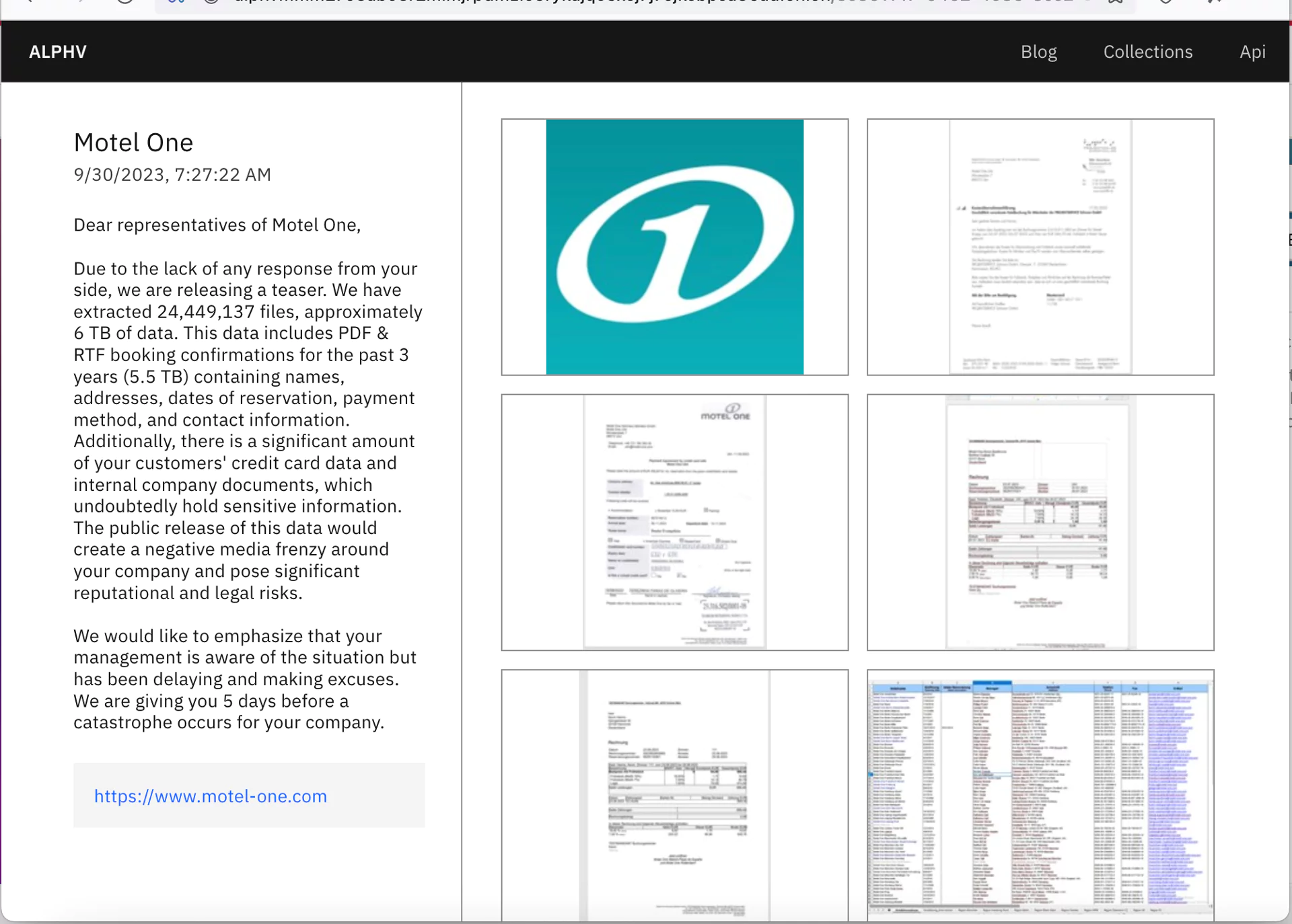 The hackers are threatening to publish even more data online.