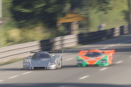 Auf der Mulsanne mit 300 Sachen im Sauber C9