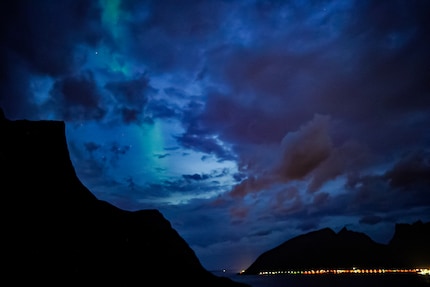 Not a great photo, but hey, my first Northern Lights!