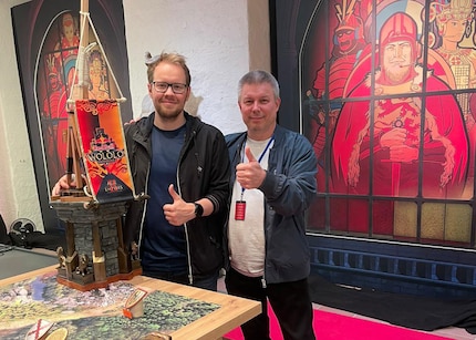 Ørjan, his father and his trophy for winning the Wololo V tournament.