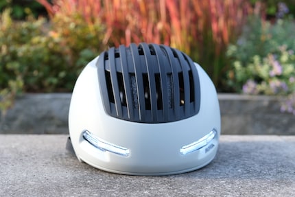 The well-designed helmet has many ventilation slots.