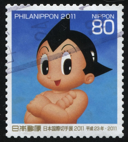 Astro Boy or Iron-Armed Atom was and is so popular that he made it onto postage stamps multiple times.