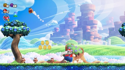 Und tschüss. Gumbas haben keine Chance gegen Elefanten-Mario.