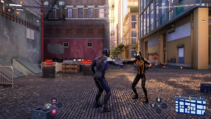 Gelegentlich treffen sich die beiden Spider-Men auch zufällig auf der Strasse.
