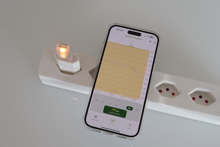 In the My Ambience app, data from the Sensirion sensor is displayed over time.