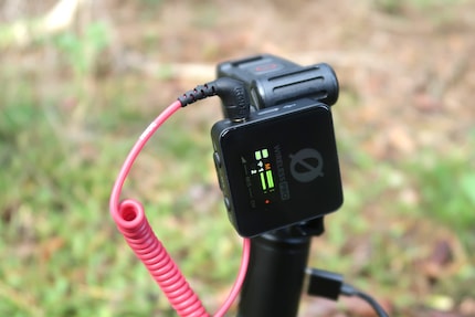 Das RX-Modul zeigt die verbundenen TX, deren Lautstärke und den Recording-Status.