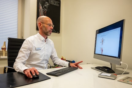 Orthopaedist Dr Marcel Gloyer at his Zurich practice.
