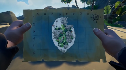 Statt wie ein Gamer fühle ich mich dank der Ingame-Karte in «Sea of Thieves» wie ein waschechter Pirat.
