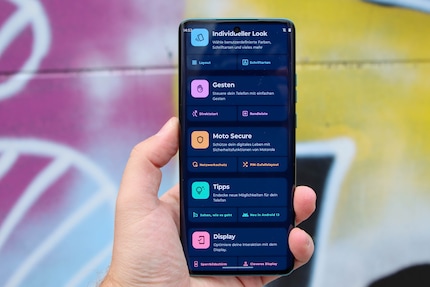 In der Moto-App hat Motorola einige Einstellungen zusammengefasst.