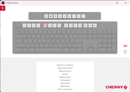 Remap keys with Cherry Keys.
