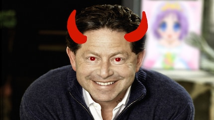 Ein beliebtes Meme, das Kotick sauer aufstösst, zeigt den CEO als personifizierten Teufel.