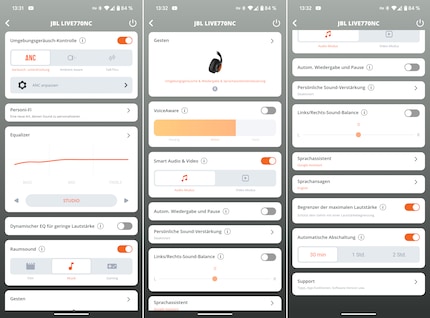 Nur wenige Hersteller bieten so umfangreiche Einstellungsoptionen in den Apps zu ihren Kopfhörern.