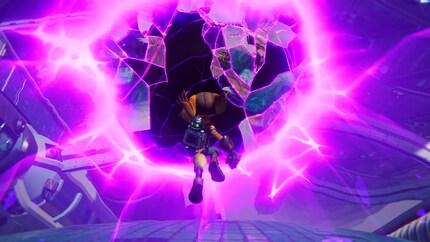 In Ratchet & Clank: Rift Apart, you travel incredibly quickly through different levels using dimensional rifts.