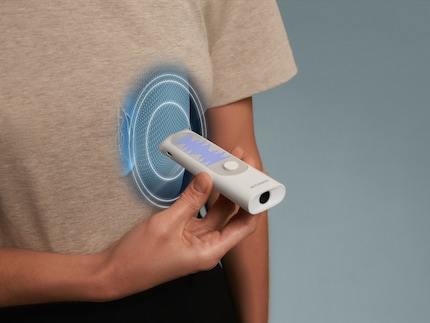 The BeamO can also listen to breathing - like a stethoscope.