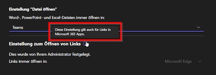 The note that the setting applies to all Microsoft 365 apps puts me on the right track.