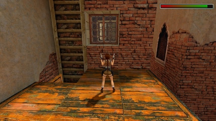 Dieses Fenster lässt sich zerschiessen. Zum ersten Mal in der Serie überhaupt. Dabei sagt mir das Spiel nicht, dass dies möglich ist.