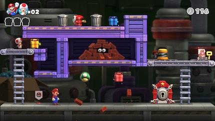 Toad (oben links im Bild) scheint klein, ist aber zu gross für diesen Durchgang. Echt jetzt?