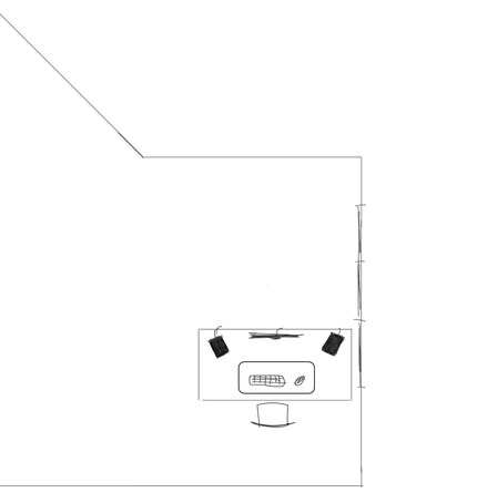So steht mein Tisch im Zimmer.