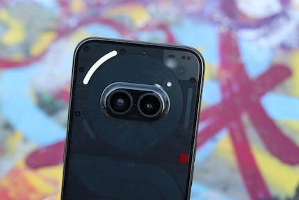 The Phone (2a)’s Glyph interface includes three LED lights around the camera.