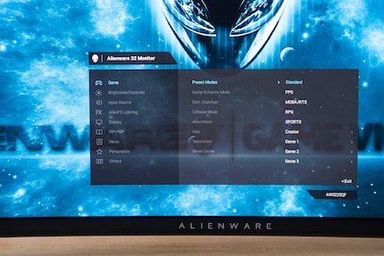 Alienware dürfte sein OSD ruhig mal überarbeiten. Es wirkt antiquiert und restriktiv.