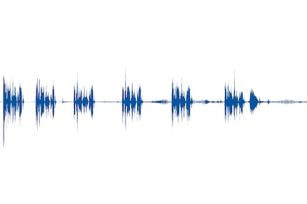 The waveform with the aura effect is flat, peaking at a maximum of -12db.