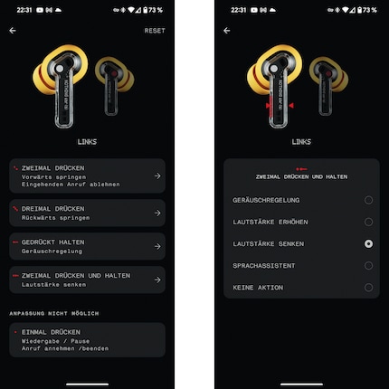 There are numerous settings for the controls.