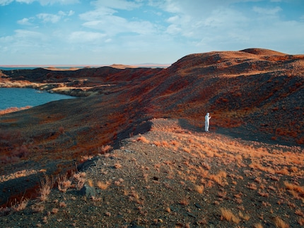 The so-called sacrificed zone in eastern Kazakhstan can still only be entered with protective suits due to the radioactive contamination.