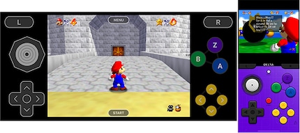 Du kannst den Delta-Emulator sowohl in horizontaler als auch vertikaler Ausrichtung bedienen. Mir sagt die vertikale Ausrichtung mehr zu.