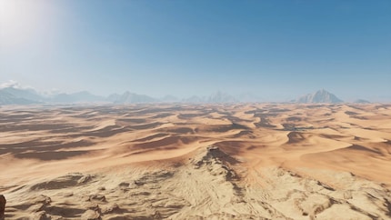 Die ägyptische Desheret-Wüste in «Assassin's Creed: Origins»: Weitläufig, aber langweilig.