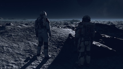 Die tote Steinlandschaft dieses Planeten in «Starfield» lädt nicht gerade zum Erkunden ein.