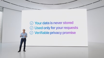 Apple verspricht, Daten von KI-Anfragen nie zu speichern.
