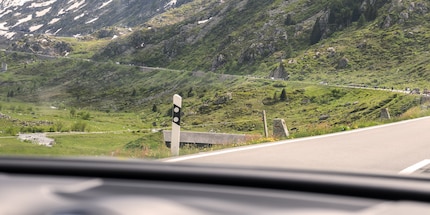 Der lange Anstieg zum Gotthardpass.
