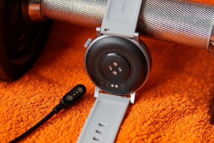 The contacts for the charger are located on the back of the Watch Pro 2.