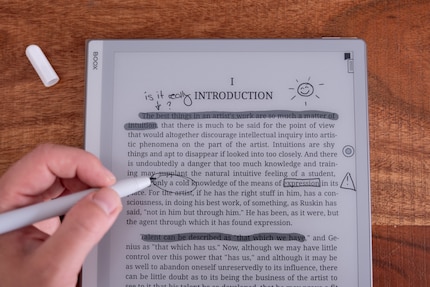 You can use the stylus to write on your files and highlight important passages.