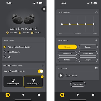 In der Sound+-App kannst du im Equalizer die Mitten hochreissen oder ein Preset auswählen.