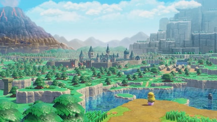 Prinzessin Zelda schaut auf Hyrule, ihr Königreich.