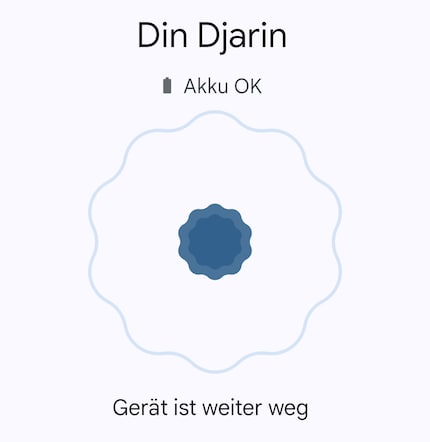 Der Kreis würde sich auffüllen, käme ich dem Tracker näher. Stattdessen leert er sich jedes Mal.
