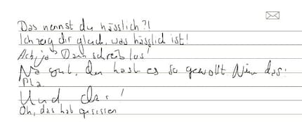 Is that handwriting or is there a tipsy bookworm on the loose?
