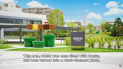 In place of the large car park, there is now a Mario Plaza.