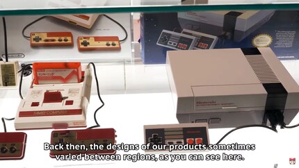The Famicom (left) looked very different to the NES (right).